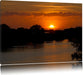 Sonnenuntergang über Fluss Leinwandbild