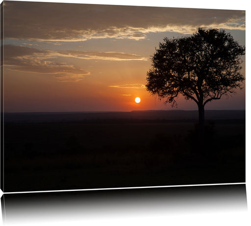 Sonnenaufgang über der Savanne Leinwandbild