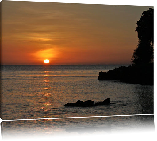 Sonnenuntergang über dem Horizont Leinwandbild