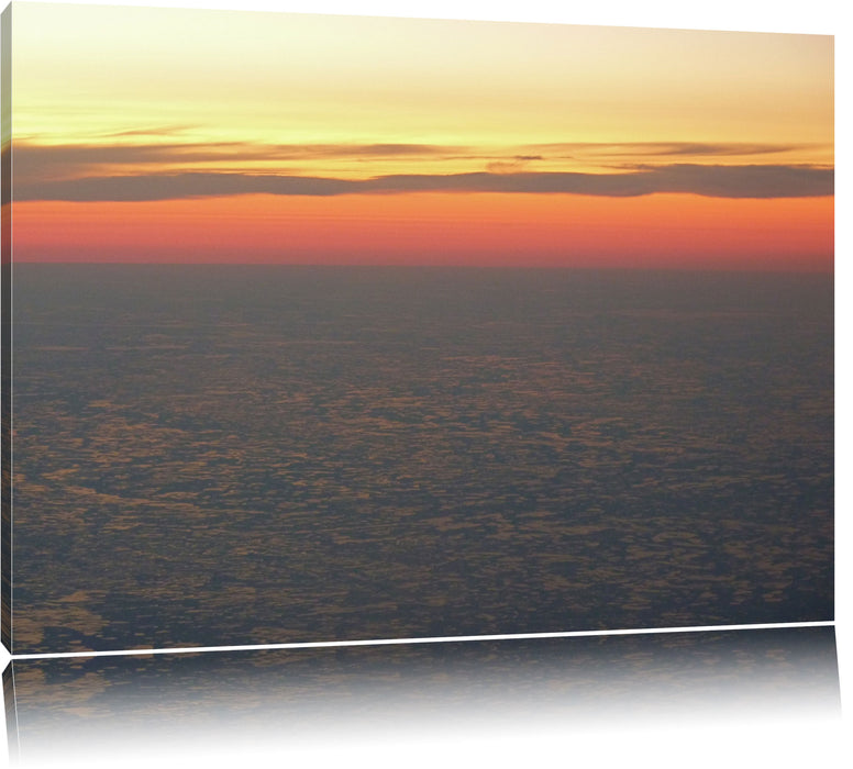 Pixxprint Eismeer bei Sonnenuntergang, Leinwandbild