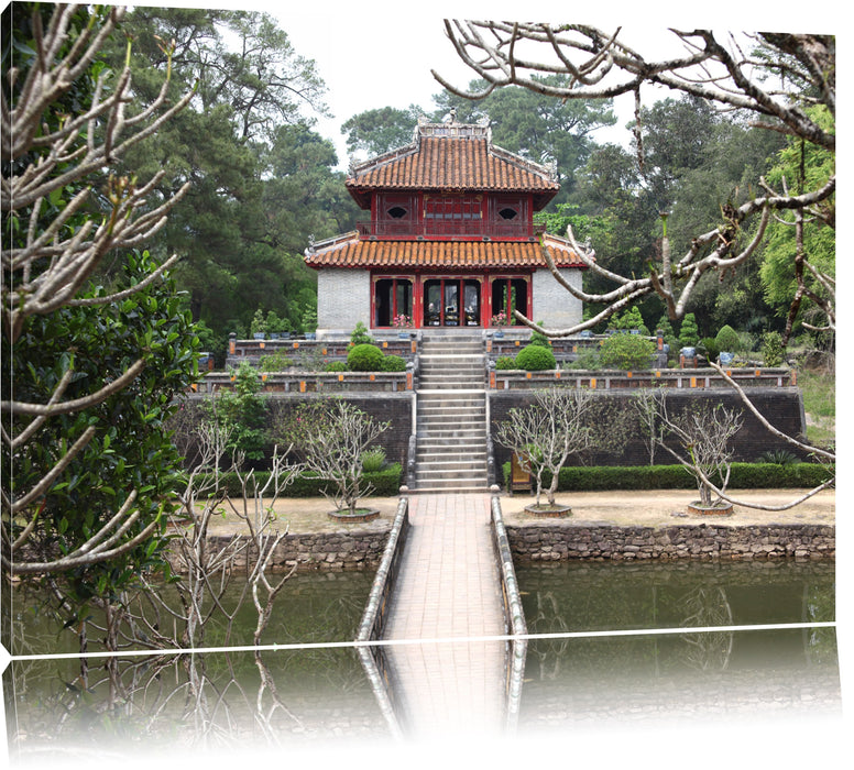 Pixxprint chinesischer Tempel, Leinwandbild