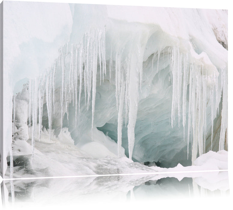 Pixxprint vereiste Höhle, Leinwandbild