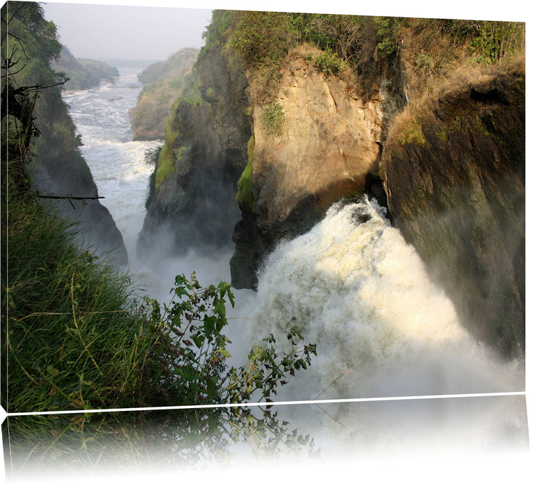 Pixxprint gigantischer Wasserfall, Leinwandbild