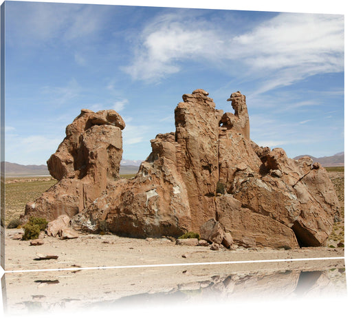 riesige Felsbrocken in der Wüste Leinwandbild