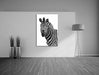 Zebra im Portrait Leinwandbild im Flur