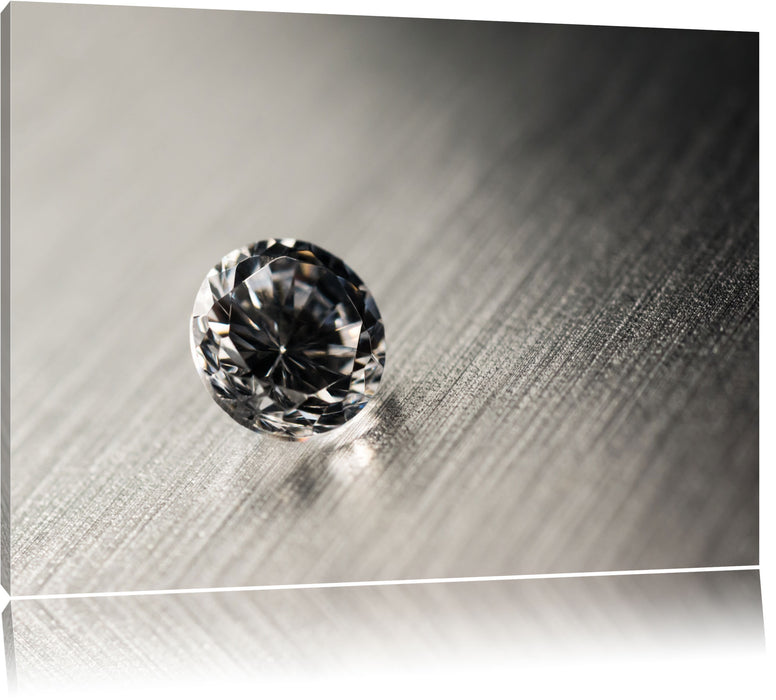 Pixxprint kleiner reiner Diamant, Leinwandbild