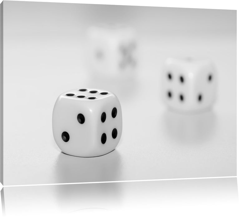 Pixxprint klassische Würfel, Leinwandbild