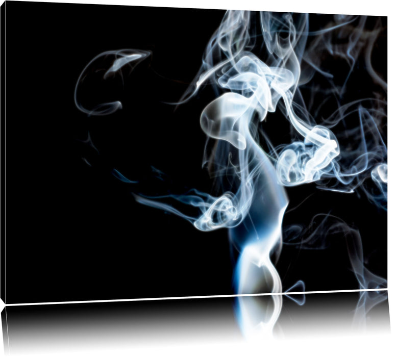 Pixxprint Dark Rauch in der Dunkelheit, Leinwandbild
