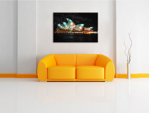 Sydney Opera House Pfauenaugen Leinwandbild über Sofa
