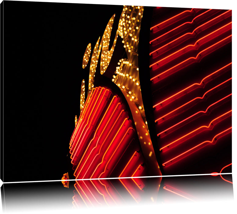 Pixxprint Dark Lichtreklame, Leinwandbild