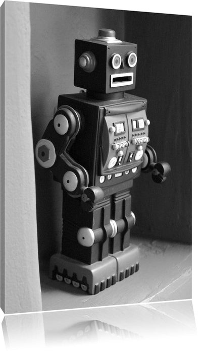 Pixxprint Spielzeugroboter, Leinwandbild
