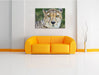ruhender Gepard Leinwandbild über Sofa