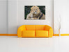 schöner Löwe mit Jungtier Leinwandbild über Sofa