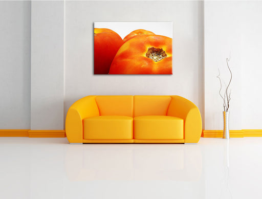 köstliche Aprikosen Leinwandbild über Sofa