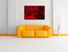 rote Rosen Leinwandbild über Sofa