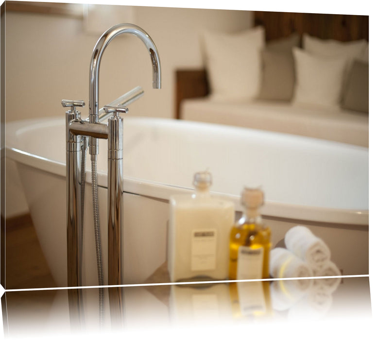 Pixxprint stilvolle Badewanne, Leinwandbild