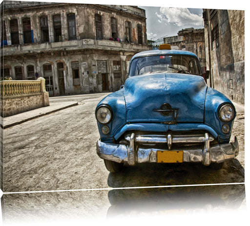 blaue Schönheit in Cuba Leinwandbild