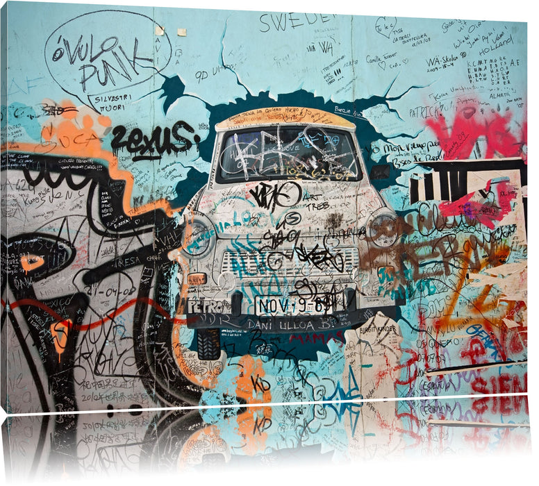 Pixxprint DDR Kult Auto, Leinwandbild