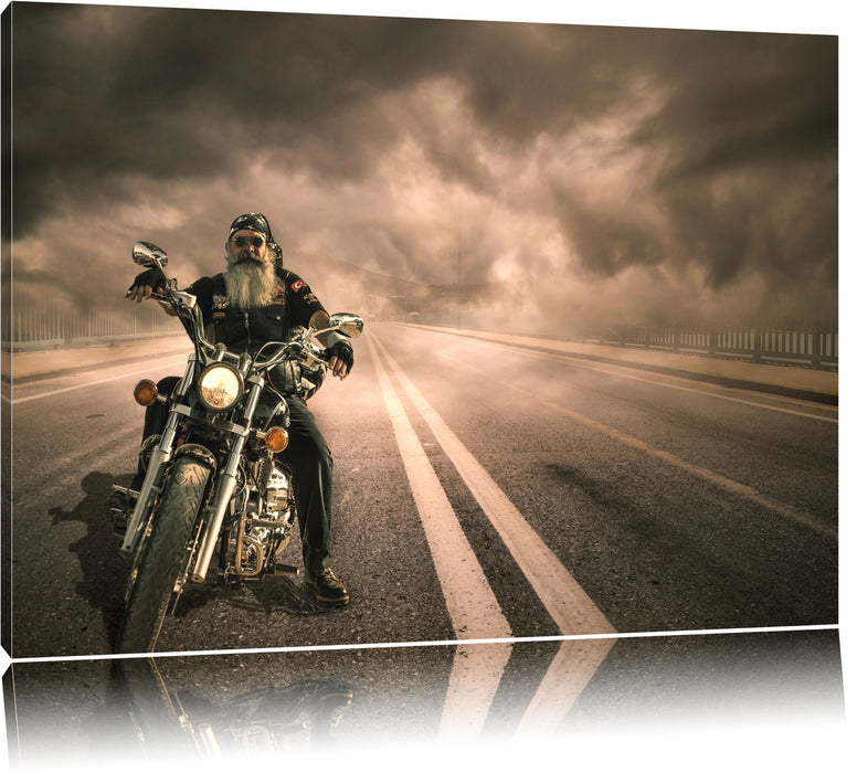 Pixxprint Biker Highway USA, Leinwandbild