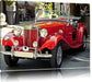 Roter Oldtimer in Italien Leinwandbild