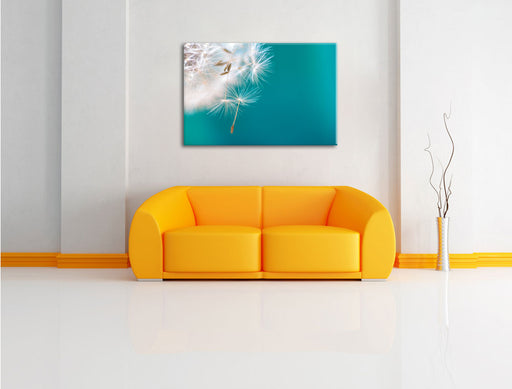 Wunderschöne Pusteblume Leinwandbild über Sofa