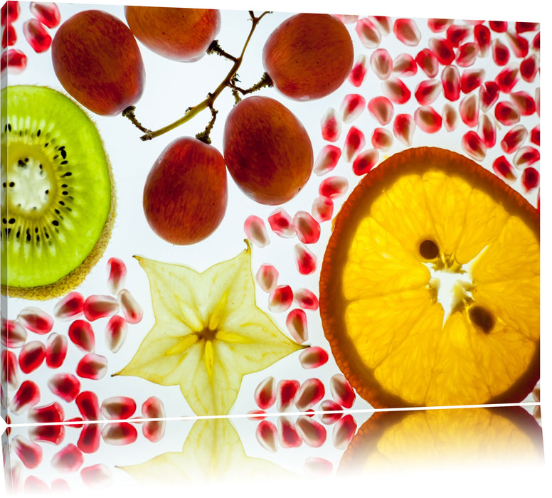 Pixxprint Früchtetraum mit Sternenfrucht, Leinwandbild