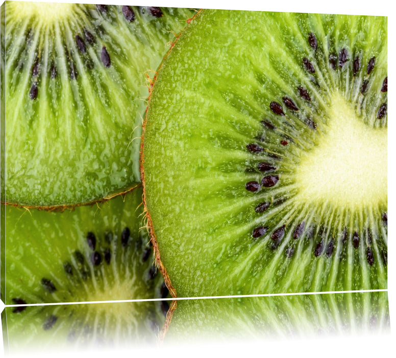 Pixxprint Grüner Kiwi Traum, Leinwandbild
