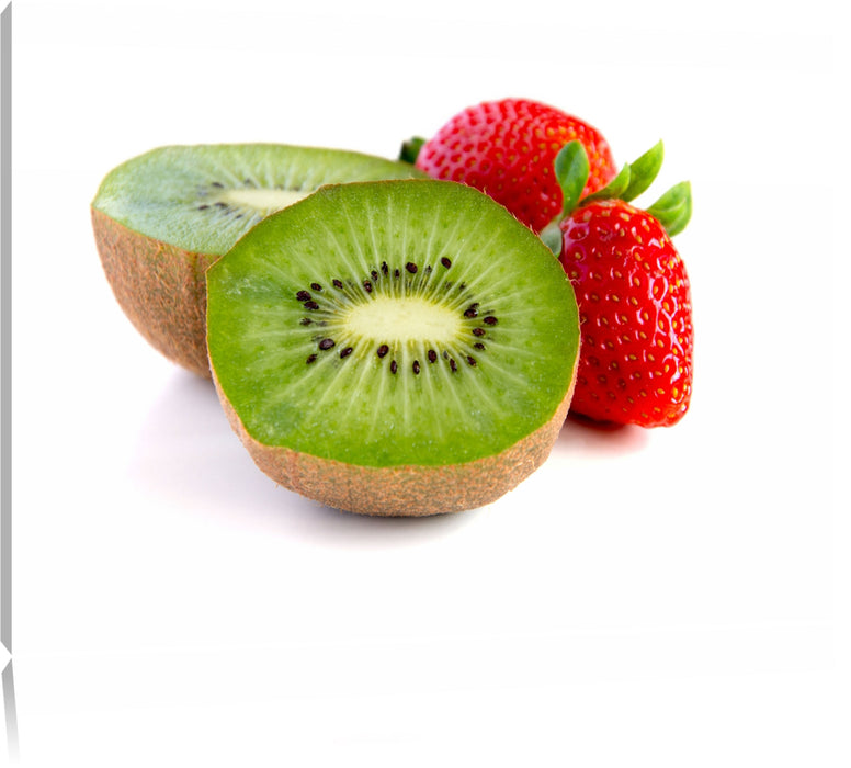 Kiwi und Erdbeeren Leinwandbild