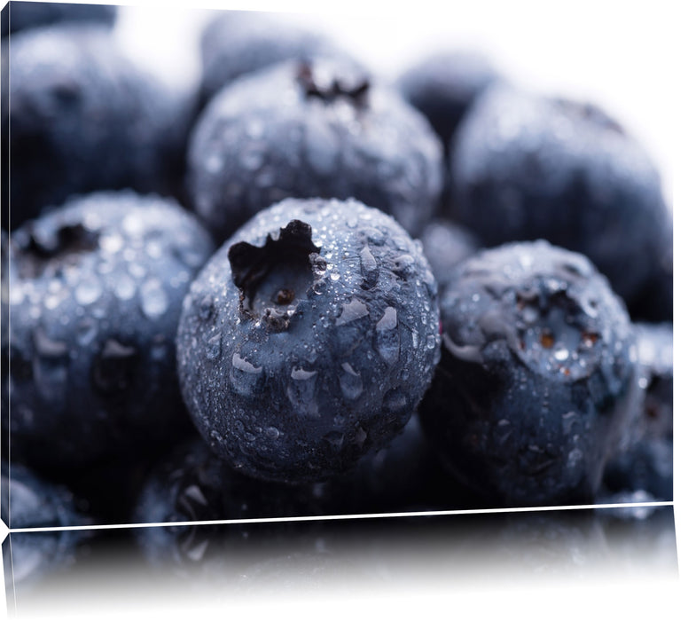 Pixxprint fruchtige Heidelbeeren, Leinwandbild