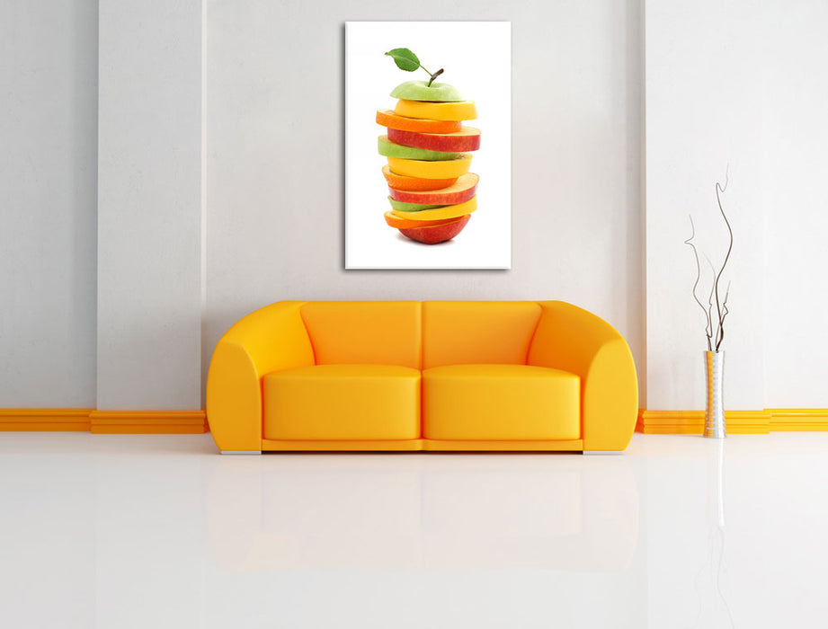 Köstlicher Fruchtscheiben Turm Leinwandbild über Sofa