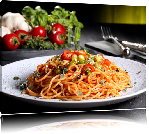 Leckere Spaghetti Italia Leinwandbild
