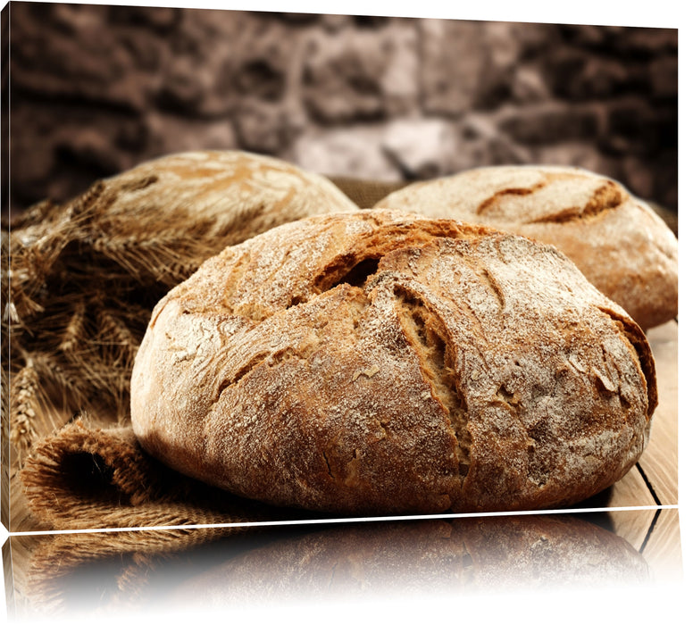 Frisch gebackenes Brot Leinwandbild