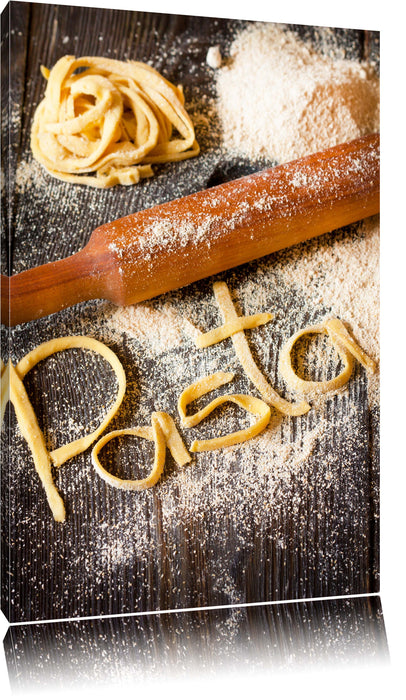 Frische Nudeln Pasta Italia Leinwandbild