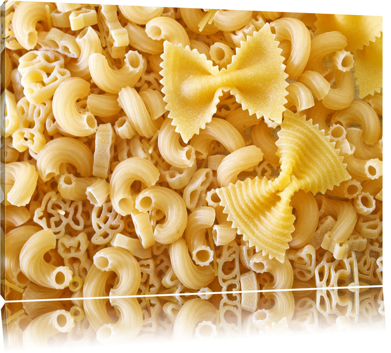 Pixxprint Nudeln Pasta Italia Mischung, Leinwandbild