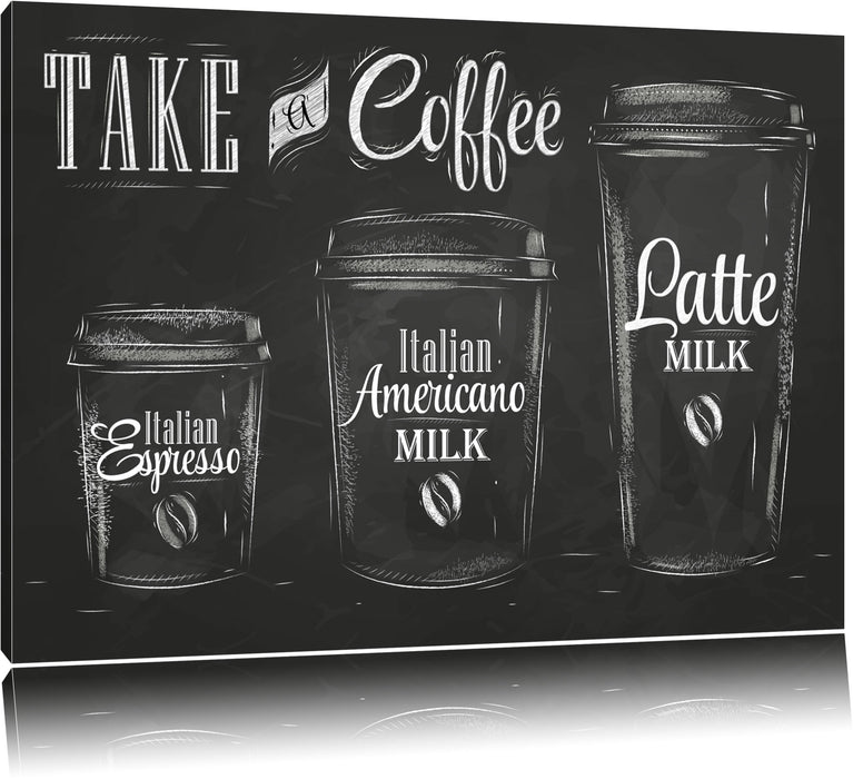 Pixxprint Take a Coffee Kaffee Speziale, Leinwandbild