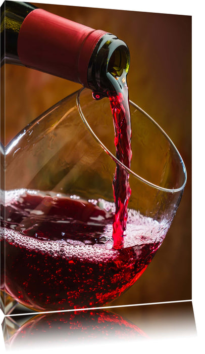 Pixxprint Edler Rotwein, Leinwandbild