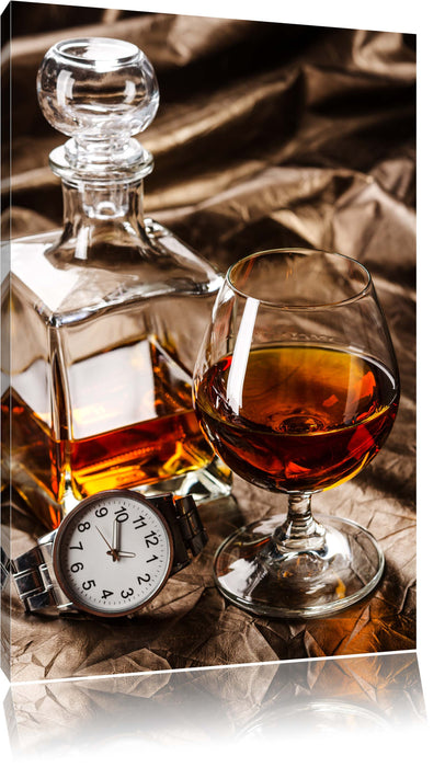 Pixxprint Man Things Whiskey, Leinwandbild