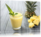 Ananas Cocktail auf Holztisch Leinwandbild