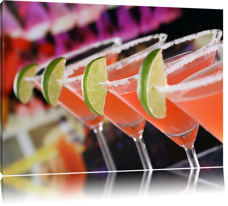 Pixxprint Singapur Sling Cocktails, Leinwandbild