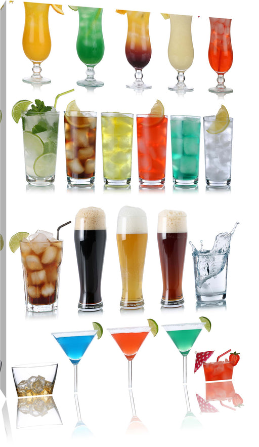 Cocktails Long Drinks und Bier Leinwandbild