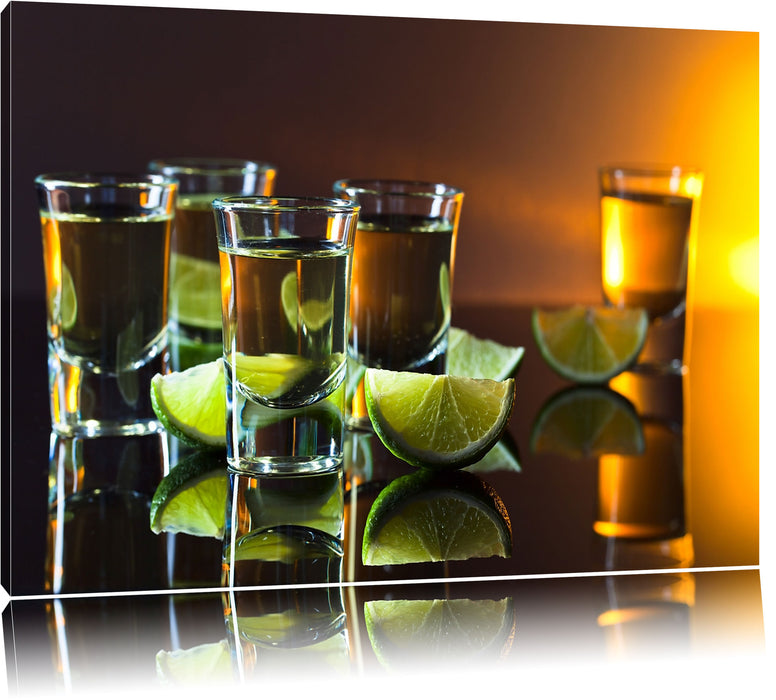 Tequila mit Limetten Leinwandbild