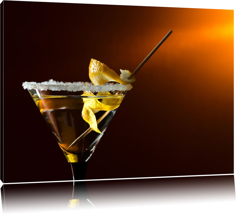 Pixxprint Cocktail Zuckerrand, Leinwandbild