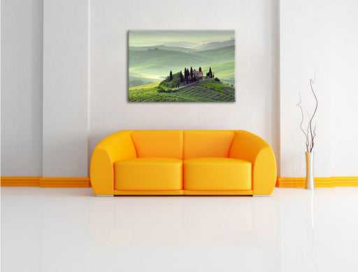 Wunderschöne Toskana Landschaft Leinwandbild über Sofa