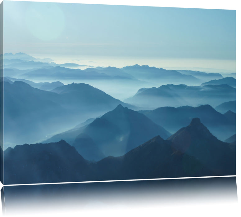 Pixxprint Wunderschöne Alpenberge, Leinwandbild