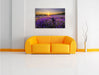 Lavendelfeld in Frankreich Leinwandbild über Sofa
