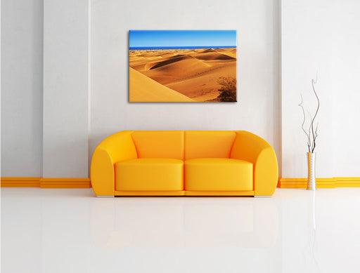 Wüste am Meer Leinwandbild über Sofa