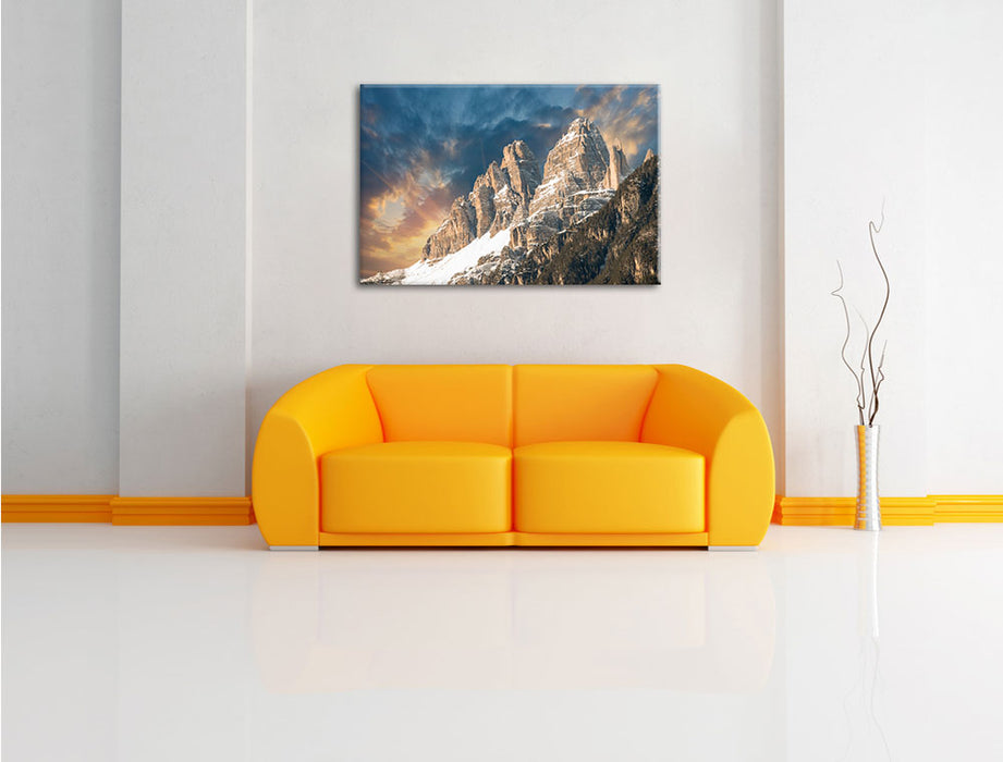 Bergkette Leinwandbild über Sofa