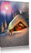 Hütte in Schneelandschaft Leinwandbild