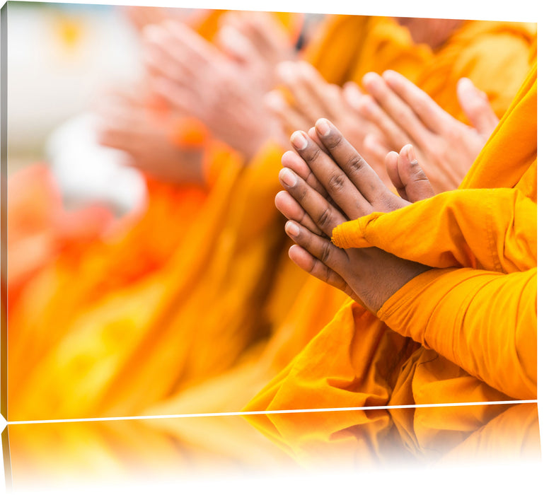 Betende Hände Mönche Tibet Leinwandbild