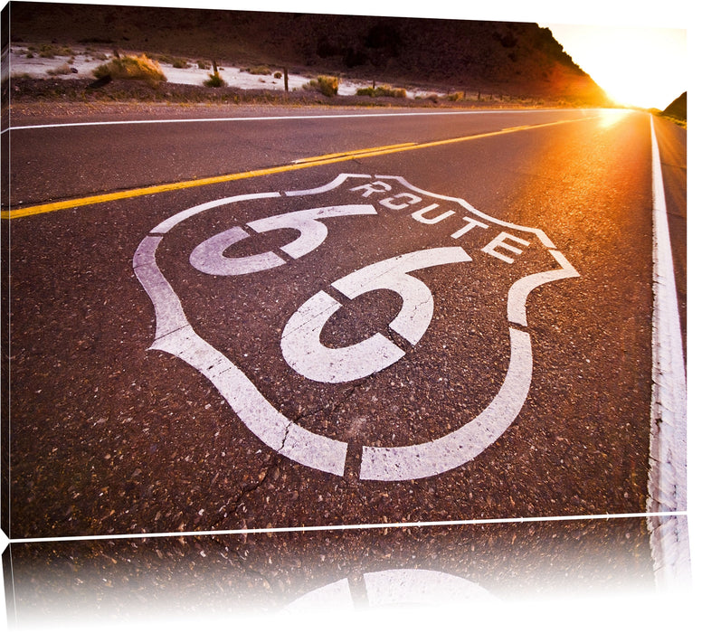 Pixxprint Highway Route 66, Leinwandbild
